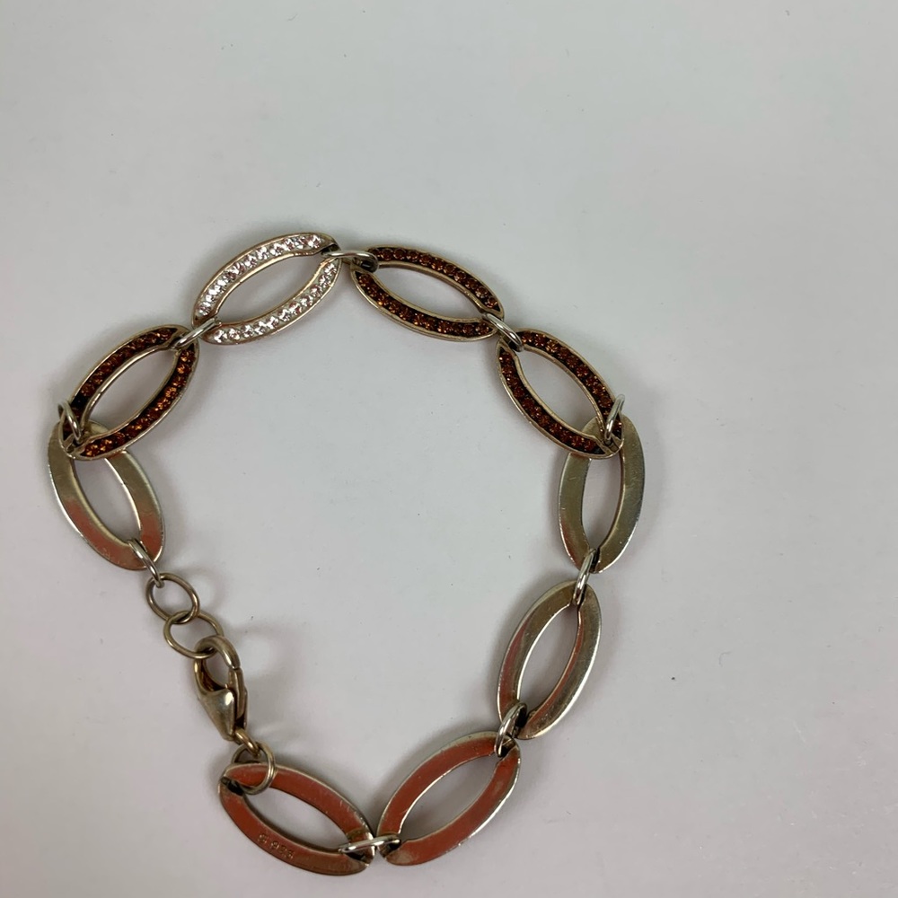 Silver Rhinestone 7” Bracelet